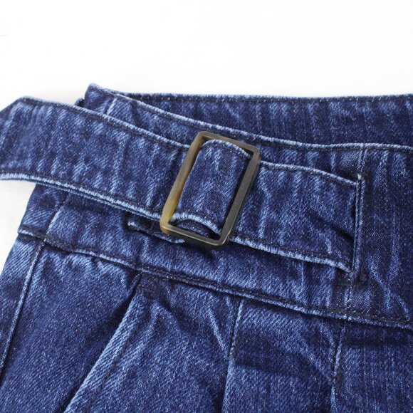 NWT Sezane High Waisted Francky Pants with Belt Fastening in Blue US Size 6 - Picture 6 of 13